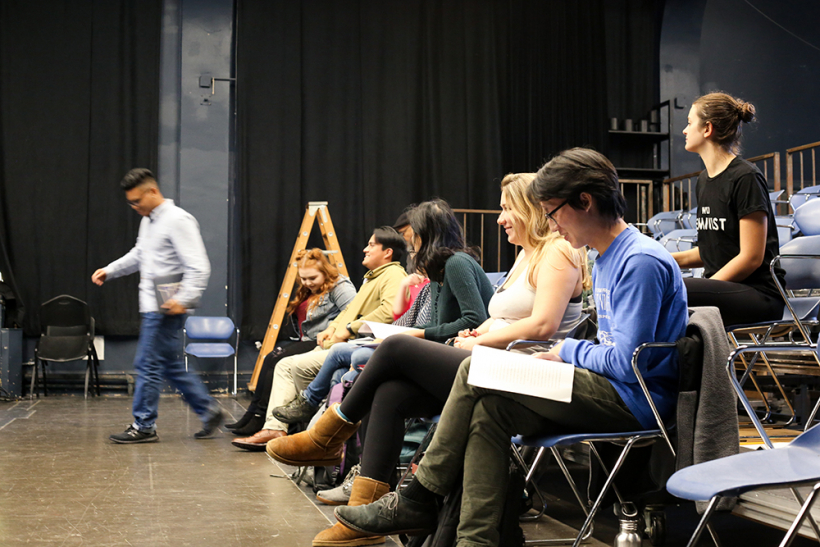 Students in Advanced Acting class