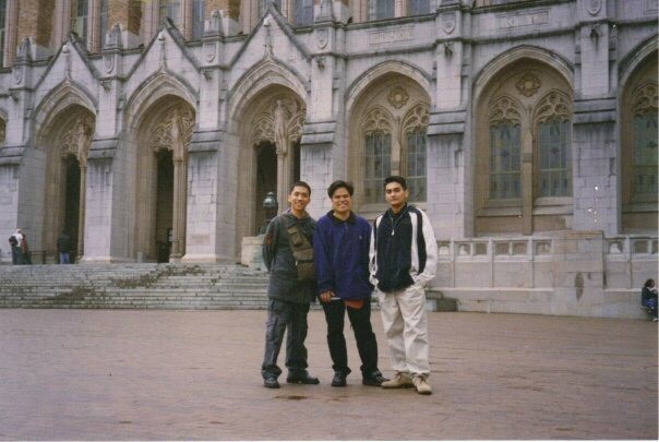 Lex Marcos (right) and fellow chorus members at UW in 2000