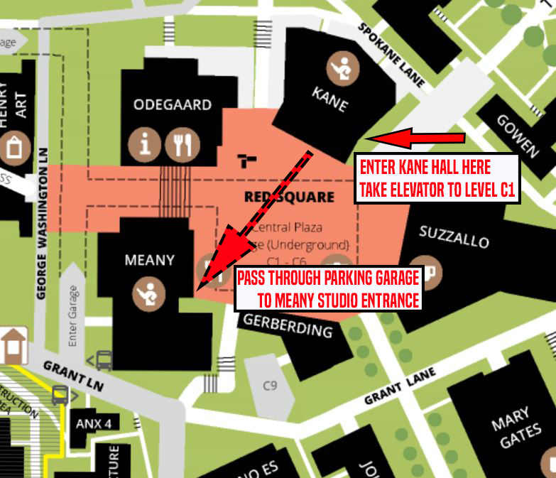 Red Square Map with wheelchair access info