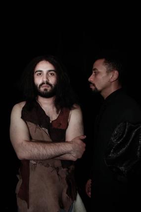 Adrian Tafesh as Segismundo and Allen Miller as Clotaldo. Photo by Mike Hipple. 