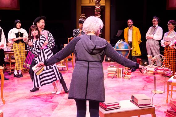 Director Jane Nichols with the cast of The Learned Ladies