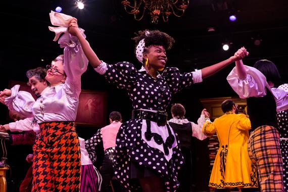 The cast of The Learned Ladies during curtain call, 2019 | Photo by Kyler Martin