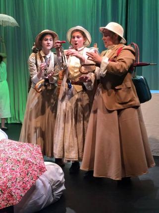 Erica Ream, Sylvia Kowalski, and Kellyn Traenkenschuh in "On the Verge," dir. by Rosalind Phelps.