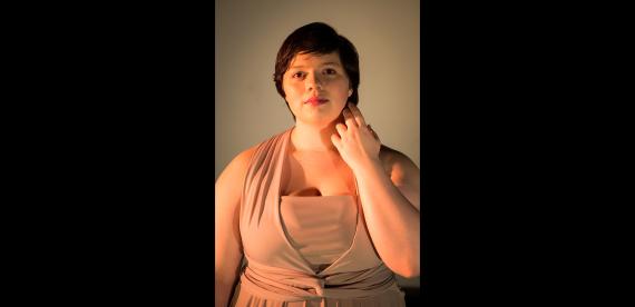 Kayleah Lewis as Chloris in UTS' Penelopiad, Lights: Stokke Ziqi Xu, Costumes: Jenna Bellavia, Photo: Olivia Hagan
