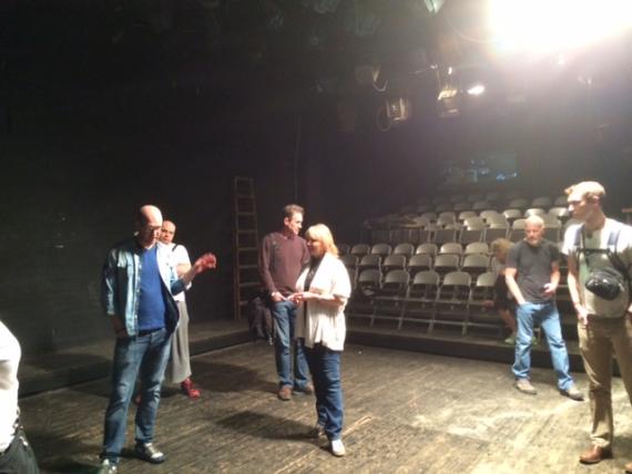 Company actors rehearsing The Seagull at the Ilkhom Theatre in Tashkent, Uzbekistan.