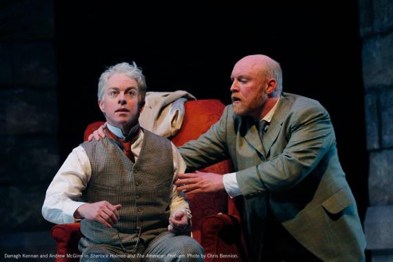  Darragh Kennan and Andrew McGinn in Sherlock Holmes and the American Problem. Photo by Chris Bennion.