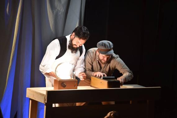 Richard Nguyen Sloniker and Andrew Wilkes in 'Sound.' Photo by Jason Tang.