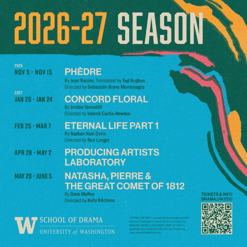 Season announcement with play titles and dates