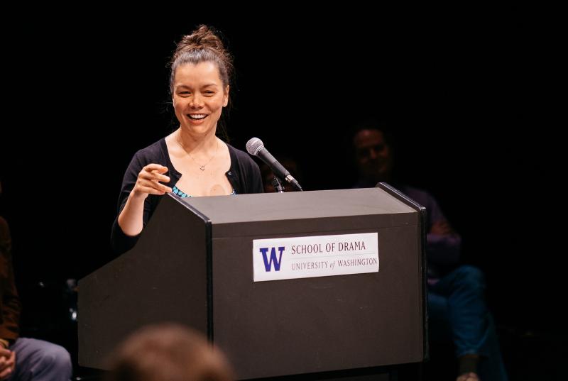 Sunam Ellis at 2019 School of Drama Graduation Ceremony / Photo by Logan Guerrero