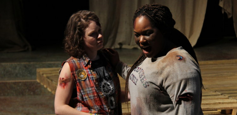 Jessica Thorne and Allyson Lee Brown in Trojan Women: A Love Story / Photo by Isabel Le