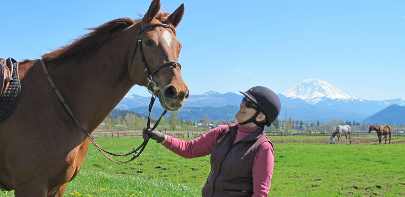 Sarah Nash Gates & her horse, Pizazz