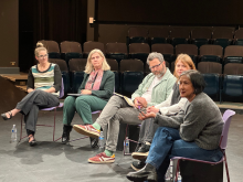 Panelists in conversation at the Glen Hughes Penthouse Theatre Photo credit: Geoff Korf