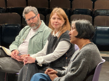 Panelists in conversation at the Glen Hughes Penthouse Theatre Photo credit: Geoff Korf