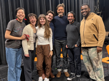 A group photo with Joel McHale