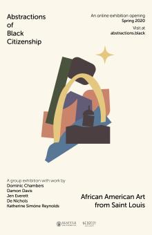 An exhibition poster for 'Abstractions of Black Citizenship'