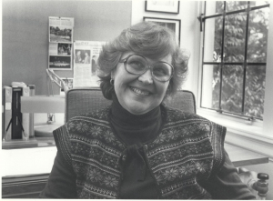 Betty Comtois, former School of Drama Executive Director, in her office