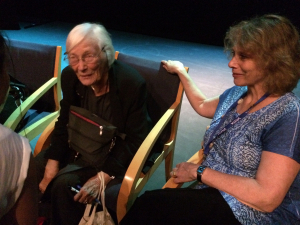 Cicely Berry and Judith Shahn at The VASTA Conference,  Royal Central School, London. August, 2014.