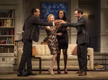 Photo of cast members in Disgraced at Seattle Rep.