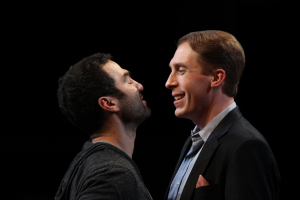 Phillip Ray Guevara as John and Mark Fox as M in COCK. Photo by Mike Hipple. 