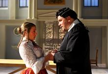 Lenne Klingaman in "Tartuffe" at The Shakespeare Theatre DC.