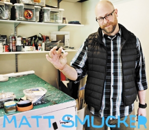 Matthew Smucker. Photo by Kelly O. Lettering by Mike Force.