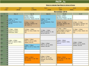 professional actor training program patp school of sample media schedule