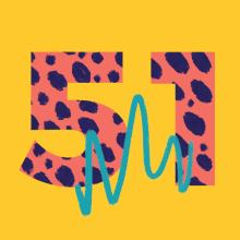 51 on yellow background