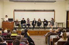 Photo of panelists at Speak Up! event addressing the realities of being Muslim today.
