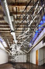 Installation view of 'Never Finished' by Lilienthal | Zamora at Suyama Space. Photo by Mark Woods.