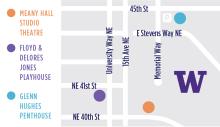 Map of UW with theatres