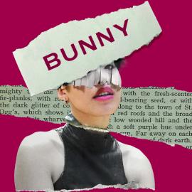 Face with text page behind