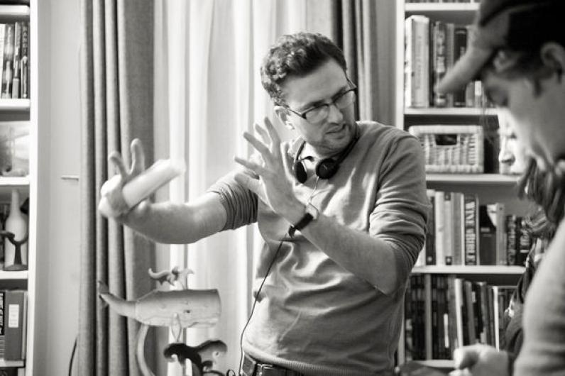 Craig Johnson on the set of “The Skeleton Twins.” Photo by Dikayl Rimmasch.