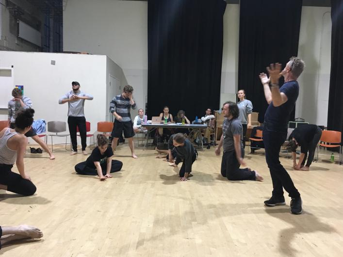 Jeffrey Fracé in rehearsal for Three Sisters