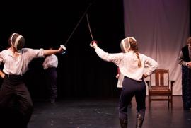 Byron Walker and Lindsey Crocker in UTS' Hamlet / Photo by Max Golub