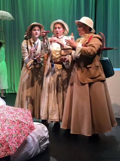 Erica Ream, Sylvia Kowalski, and Kellyn Traenkenschuh in "On the Verge," dir. by Rosalind Phelps.
