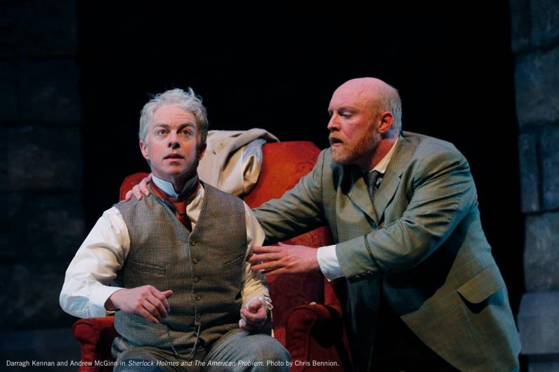  Darragh Kennan and Andrew McGinn in Sherlock Holmes and the American Problem. Photo by Chris Bennion.