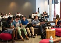 An image of students busy studying