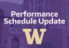 Performance Schedule Update