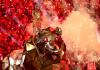 Katy Perry performing during the Super Bowl halftime show. Evan Alexander (MFA '96) worked on the design elements for the performance.