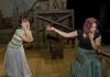 Henriette (Marissa Lichwick) begins to doubt the sincerity of La Frochard (Andrea Snow)