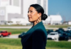 A picture of Ada standing in front of nasa