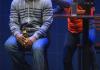 Eddie Ray Jackson and Jenny Mercein in the world premiere of X’s and O’s (A Football Love Story). Photo by Kevin Berne.