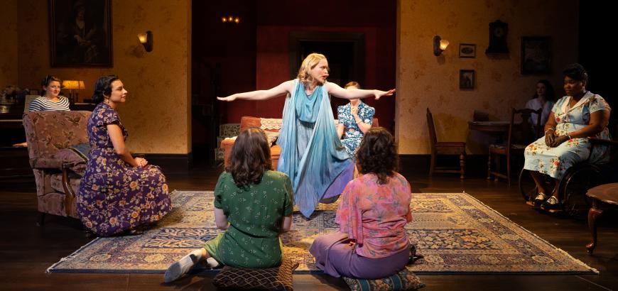 Alana Cheshire and the company of Fefu and Her Friends / Photo by Logan Guerrero