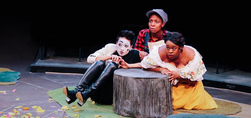 Hazel Lozano, Porscha Shaw, and Bria Henderson in As You Like It
