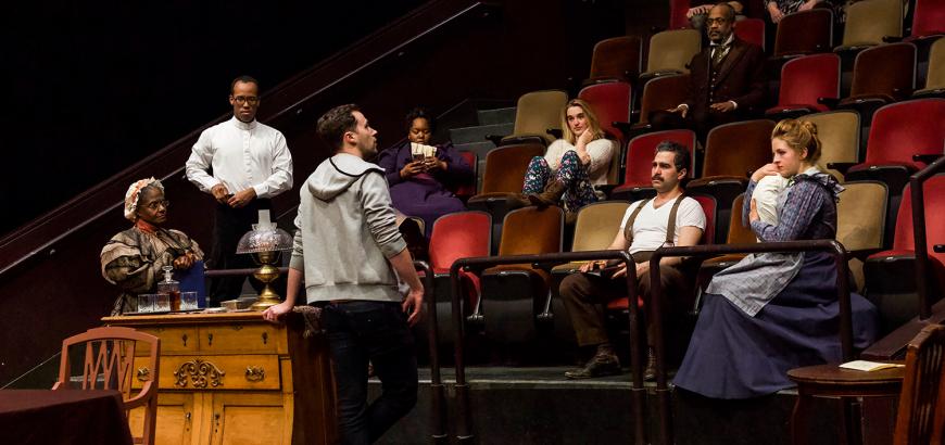 The cast of Rutherford and Son receives notes during rehearsal | Photo by Kyler Martin