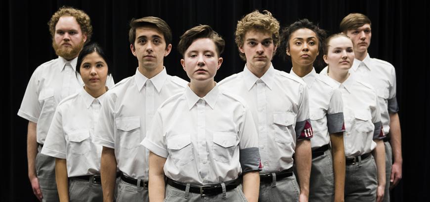 Jackson Ross, LaCoda Miller, Elliott Chinn, Gabi Boettner, Jeremy Steckler, Mira Goins, Annika Knapp, and Wyatt Hazel in Monstrosity
