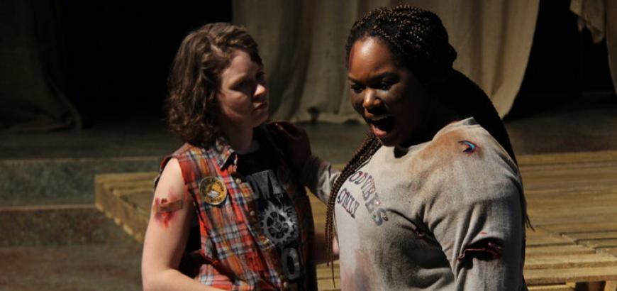Jessica Thorne and Allyson Lee Brown in Trojan Women: A Love Story / Photo by Isabel Le