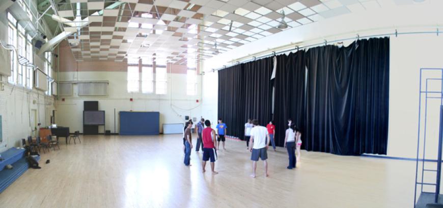 Students practicing exercises in Hutchinson 202