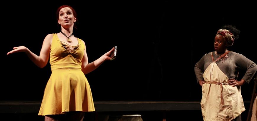 Two actors appear in the play "Fucking A"