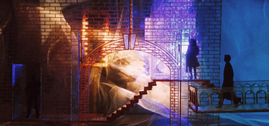 Model for Twelfth Night scenic design by Isabel Le / Photo by Isabel Le